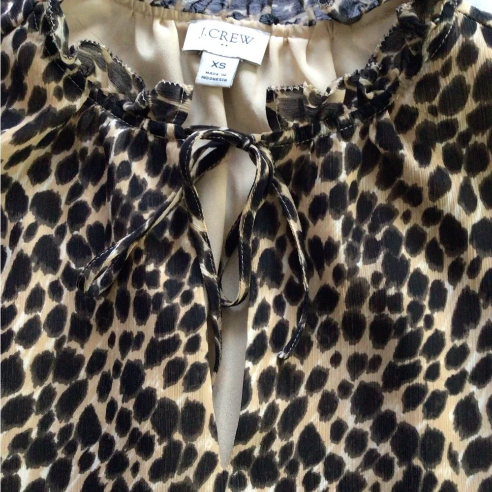 J.Crew leopard blouse size x small